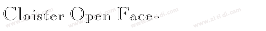 Cloister Open Face字体转换